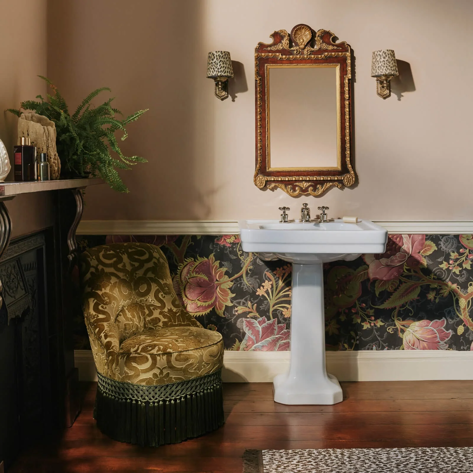 ANACONDA Cut-Velvet - Olive Green - Image 5