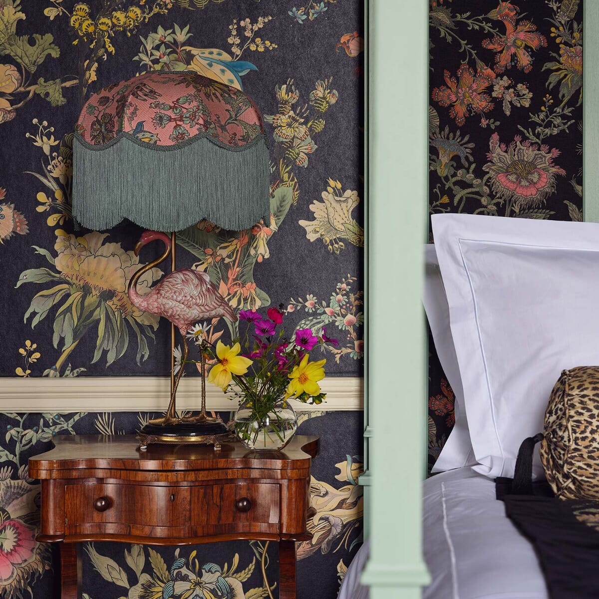 FLORA FANTASIA Jacquard Tilia Lampshade - Bisque Pink - Image 3