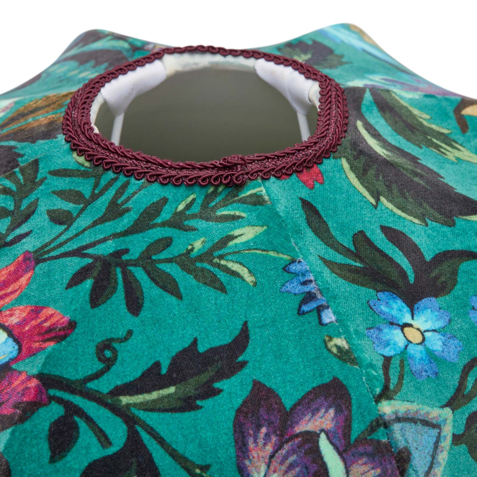 FLORIKA Velvet Tilia Lampshade - Petrol - Image 3