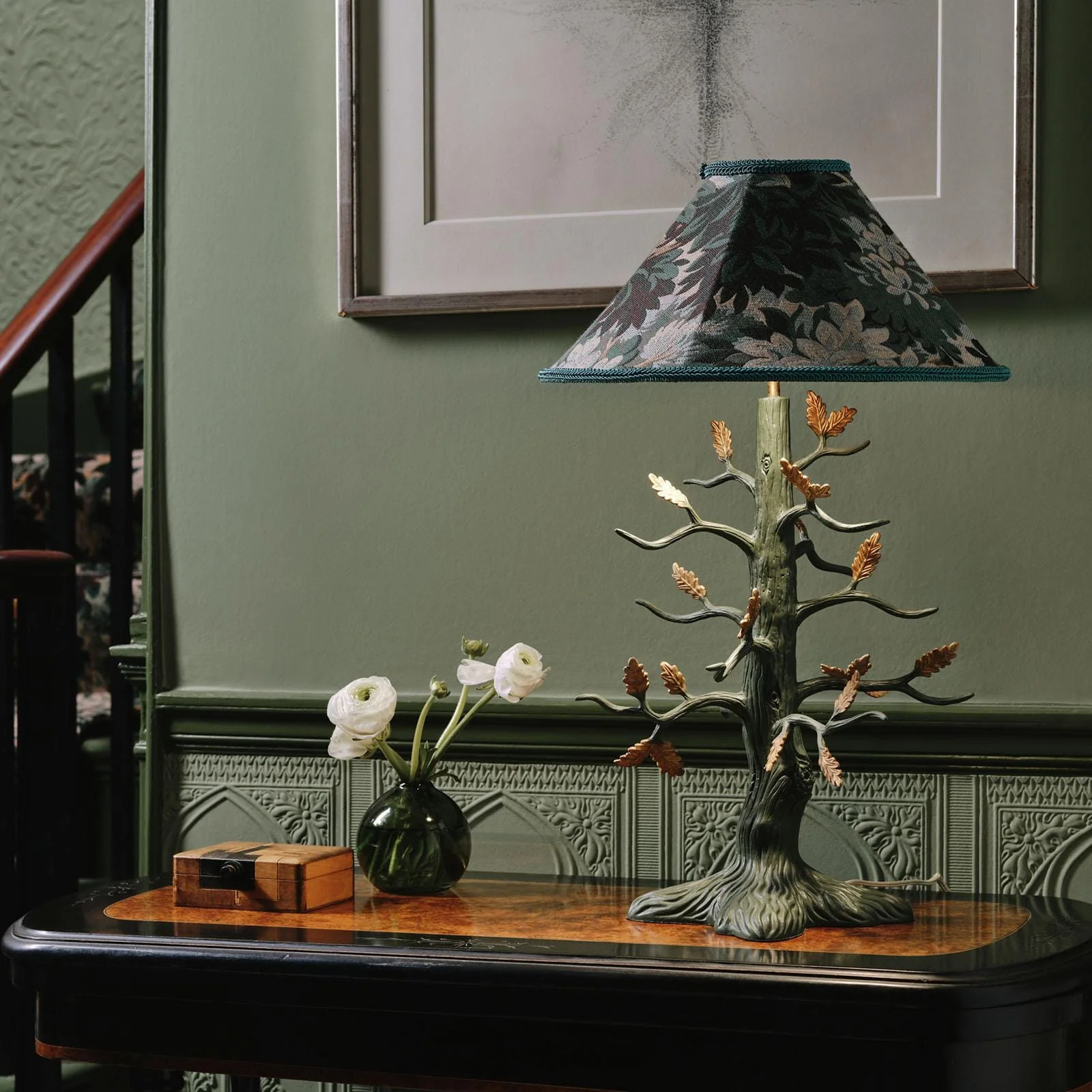 SILVA Jacquard Romily Lampshade - Cerulean - Image 3