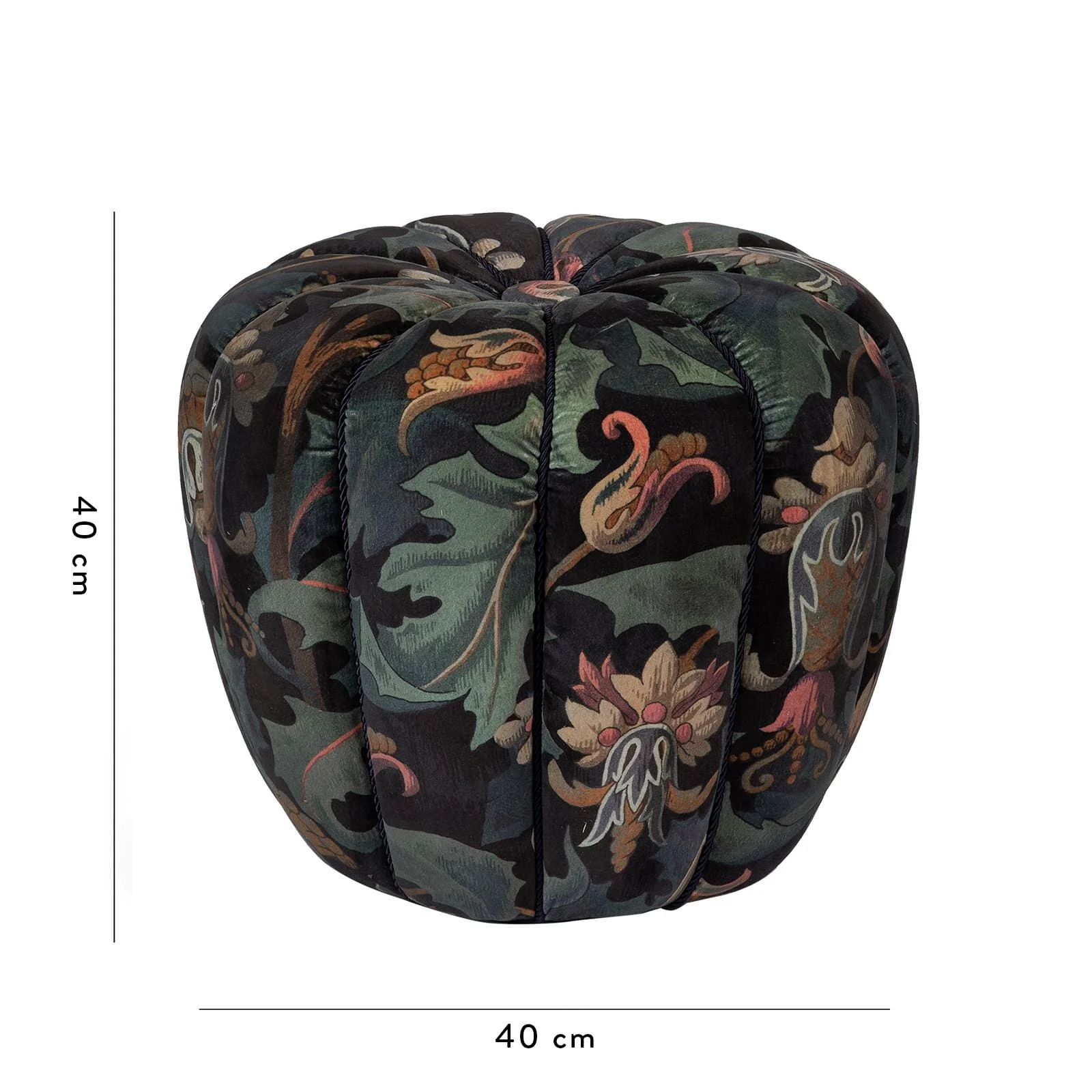 VESPERTINE Velvet Clovis Footstool - Apatite - Image 3